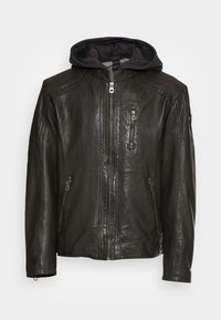 CLANCE - Casaco de couro - dark olive
