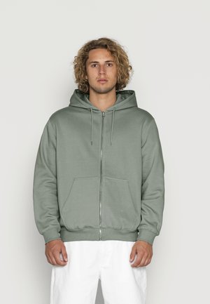 ERIC ZIP HOODIE UNISEX - Vetoketjullinen college - dust green