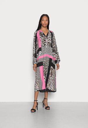 DRESS - Shirt dress - black/white/pink