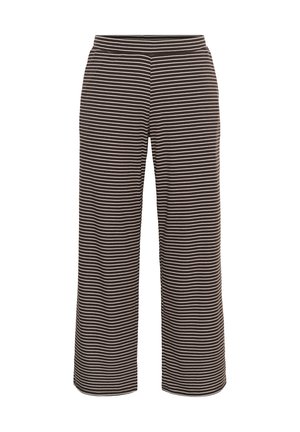 Kaffe Curve, KCSMILLA - Pantalon classique - coffee bean chalk stripe