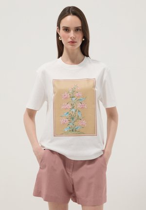 OVS, T-shirt con stampa - white brown