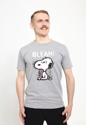 Henry Tiger, SNOOPY GRAFITI SNOOPY BLEAH! COMIC STYLE GRAPHIC PEANUTS - Print T-shirt - oxford grey