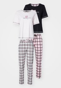 VIVANCE DREAMS BY LASCANA VD VICHY 2 PACK - Komplet pižame - black/rose