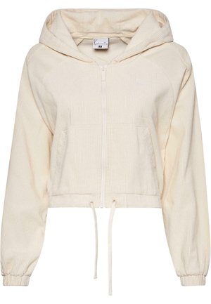 CHEST SIGNATURE CROP  FULL ZIP  - Lichte jas - cream