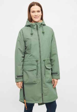 Winter coat - hedge green caramel