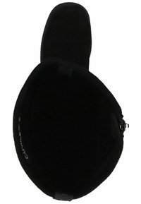 Stivale in camoscio nero con punta arrotondata e interno morbido. Presenta una cerniera laterale e una suola flessibile per il massimo comfort.