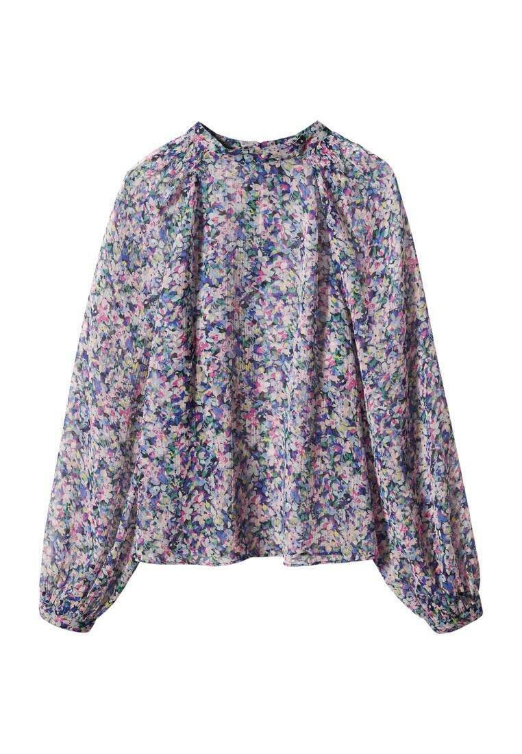 Mango Blouse donkerblauw