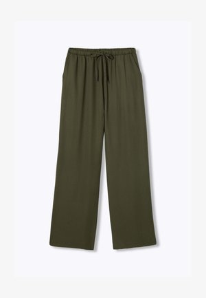 Promod, PANTALON LARGE CEINTURÉ - Pantalon classique - kaki