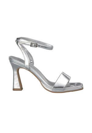 High heeled sandals - plateado