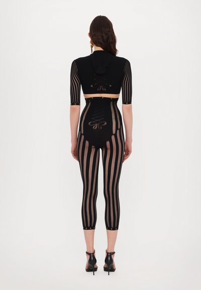 Sinead Gorey SEAMLESS HIGH WAISTED CAPRI - Leggingek - Nadrágok - black