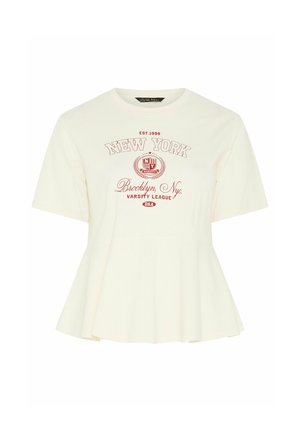 Yours Clothing, Print T-shirt - ivory