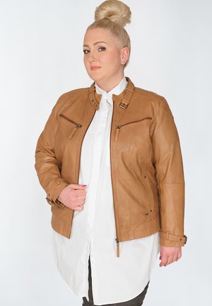 Lederjacke - cognac