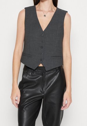 Weste - mottled dark grey