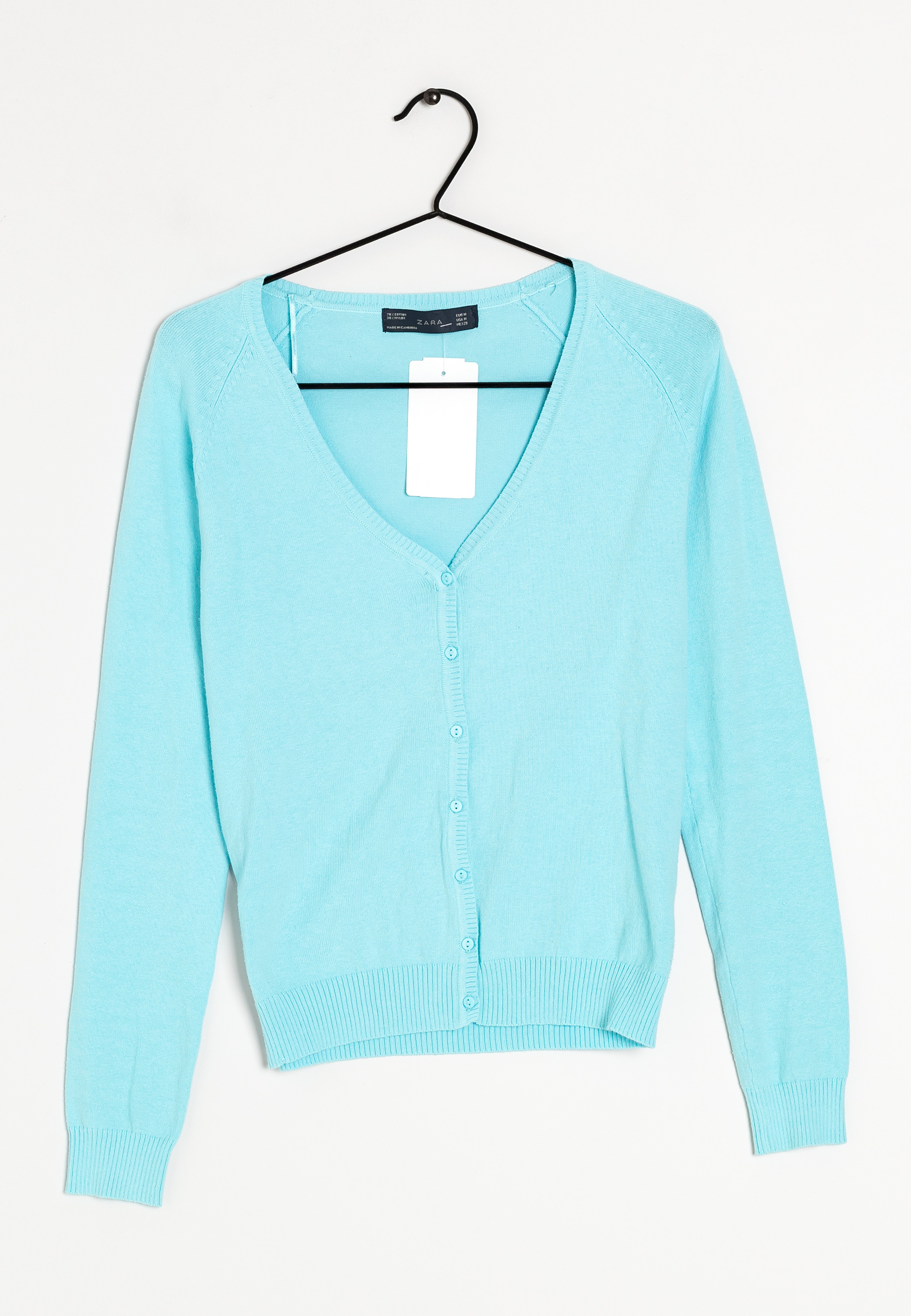 zara cardigan blue