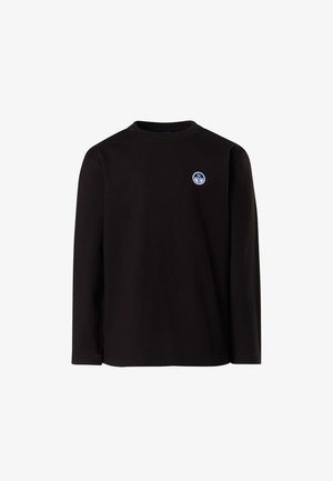 WITH LOGO PATCH - T-shirt à manches longues - black