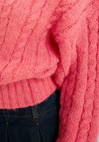 Bershka Stickad tröja - light pink