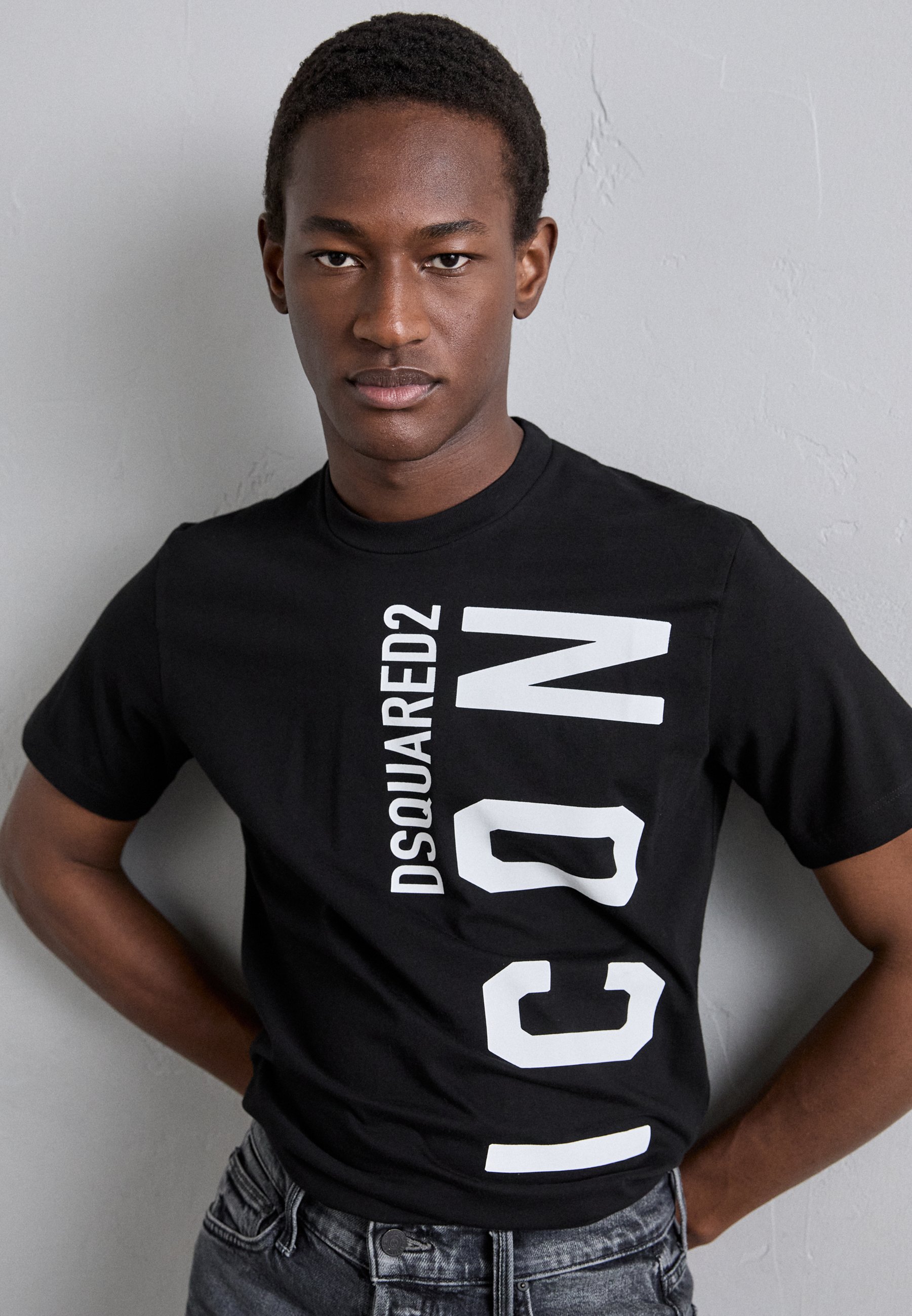 DSQUARED2 ICON T-Shirt print - black/schwarz - Zalando