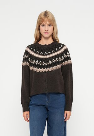 VMTAMMY O NECK NORDIC CARDIGAN  - Ζακέτα - chocolate torte