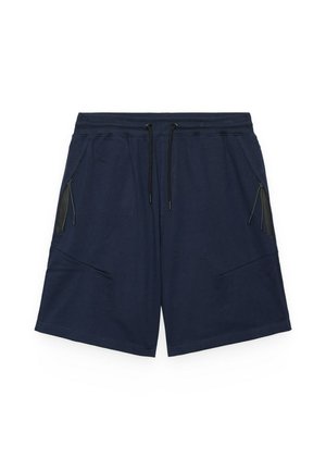 INSIDE, BERMUDA JOGGER DE FELPA - Pantalones deportivos - azul