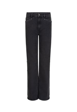 Dante6 BELVINA  BUTTON UP WIDE  - Bootcut jeans - black