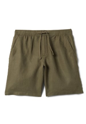 PIOMBO, BERMUDA SHORTS WITH ELASTICATED WAISTBAND - Shorts - olive green