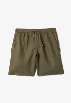 PIOMBO, BERMUDA SHORTS WITH ELASTICATED WAISTBAND - Shorts - olive green