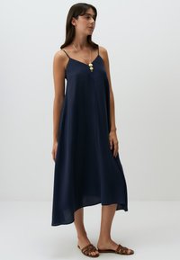 Jimmy Key LOOSE FIT V-NECK MIDI  - Vestito casual - dark blue