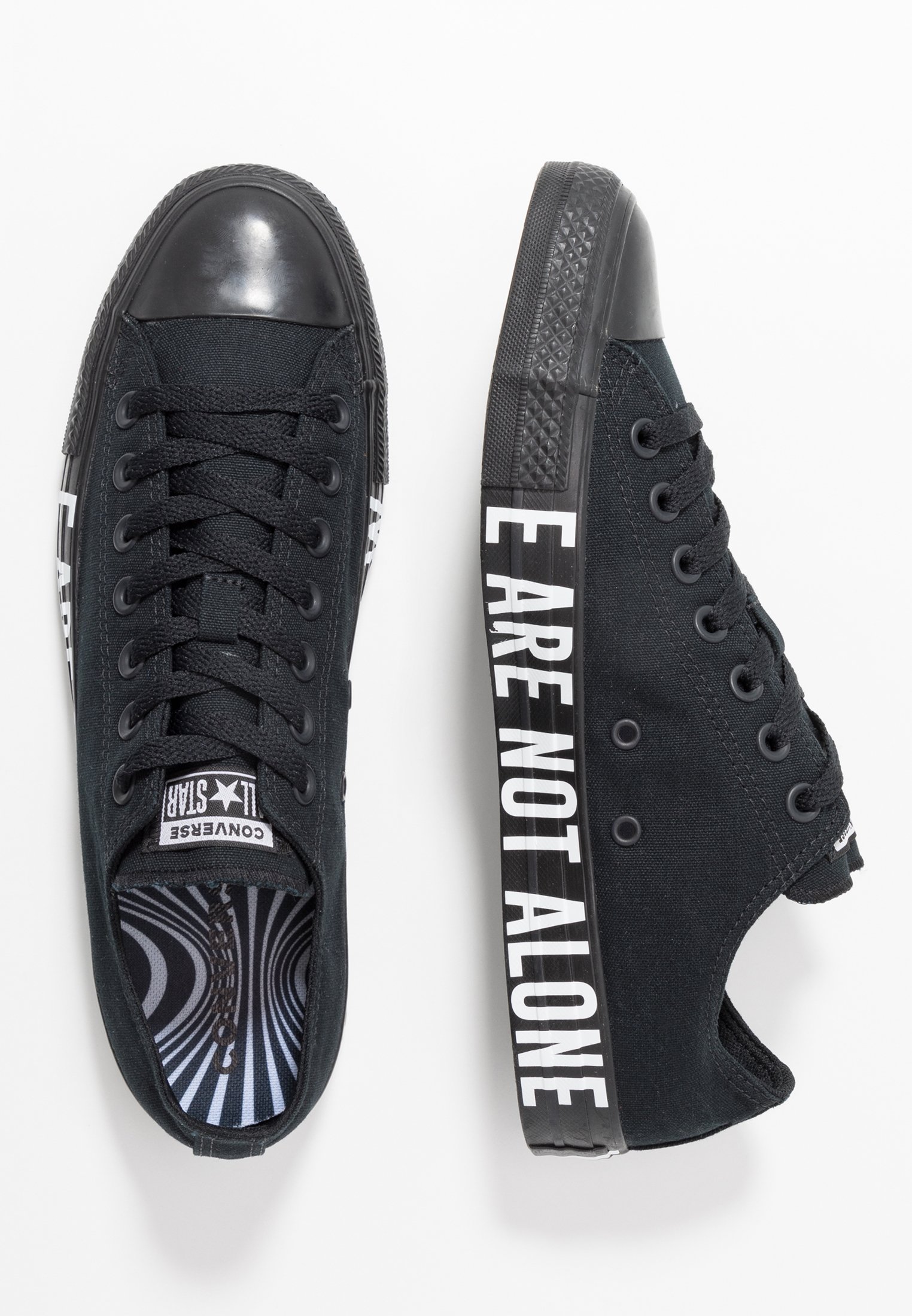 converse we are not alone black