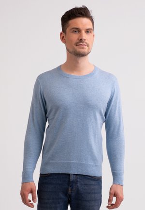 Strickpullover - hellblau melange