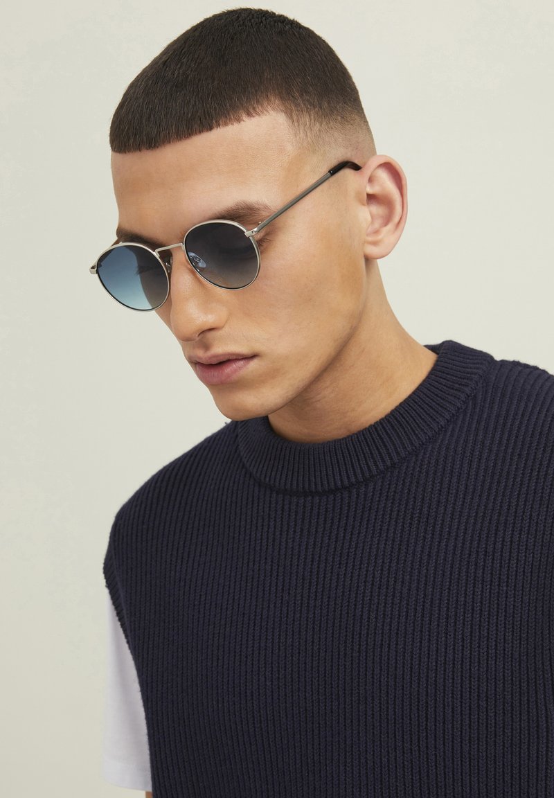 Jack & Jones JACRYDER SUNGLASSES UNISEX - Solglasögon - silver-coloured/black