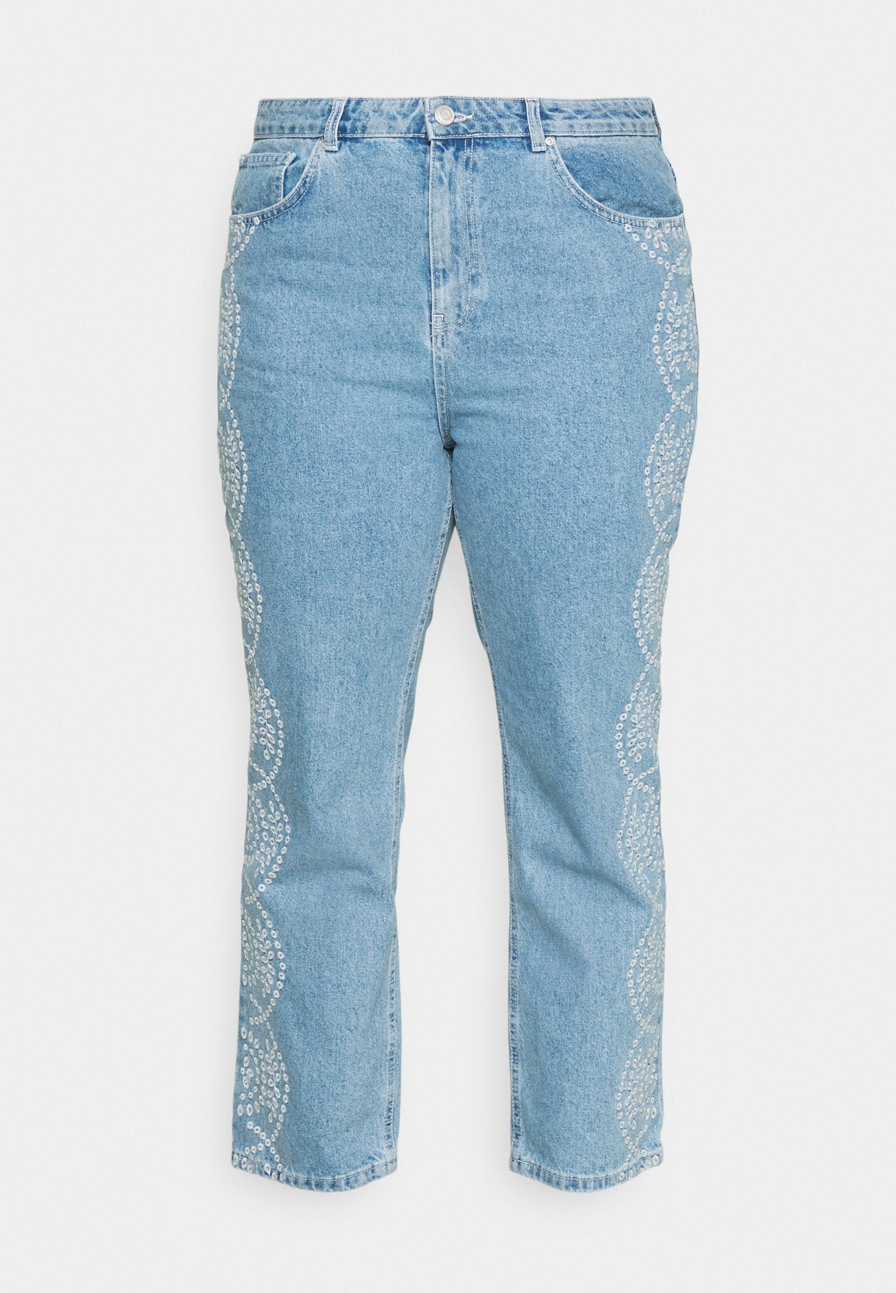 DETAIL - Straight leg jeans - stonewash 