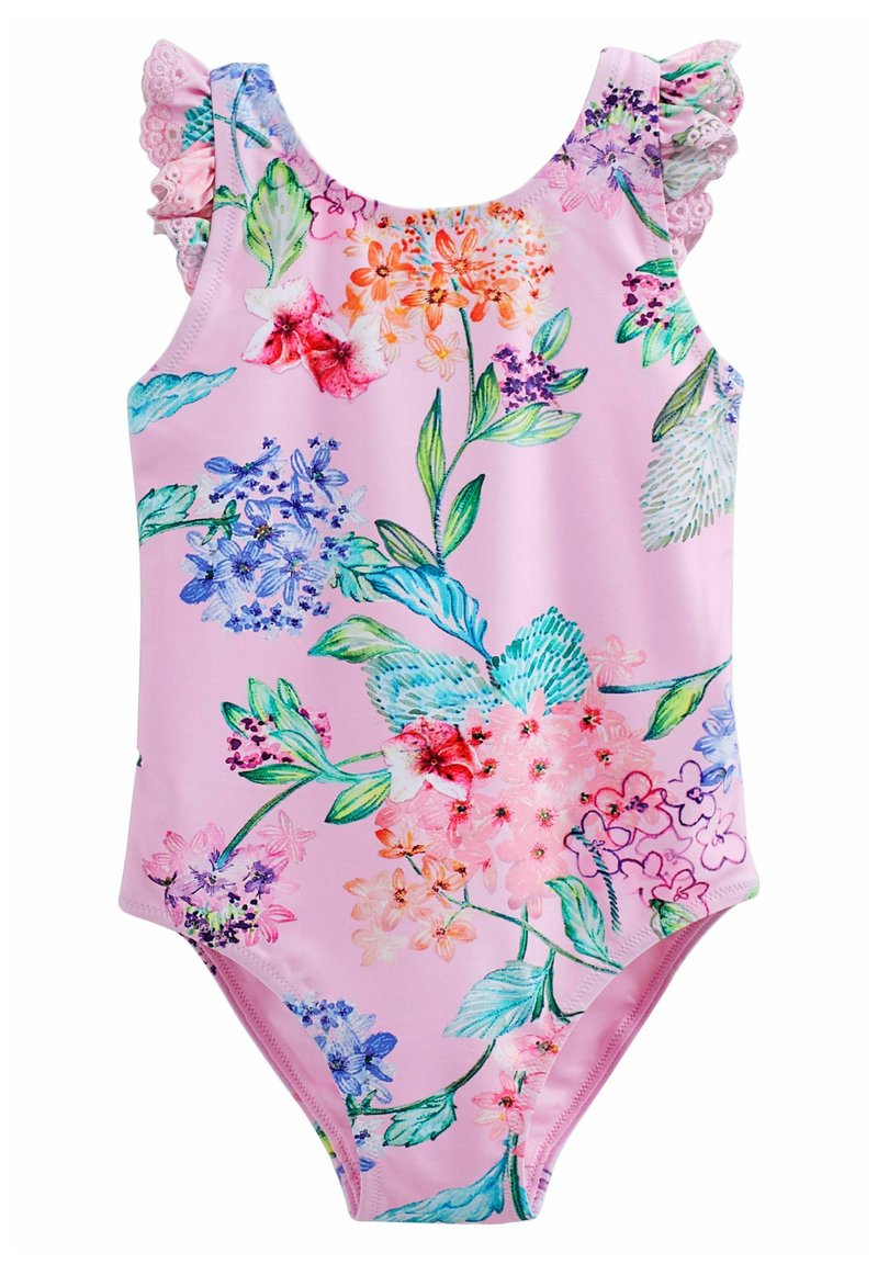 Next FRILL SLEEVED SWIMSUIT - Traje de baño - pink