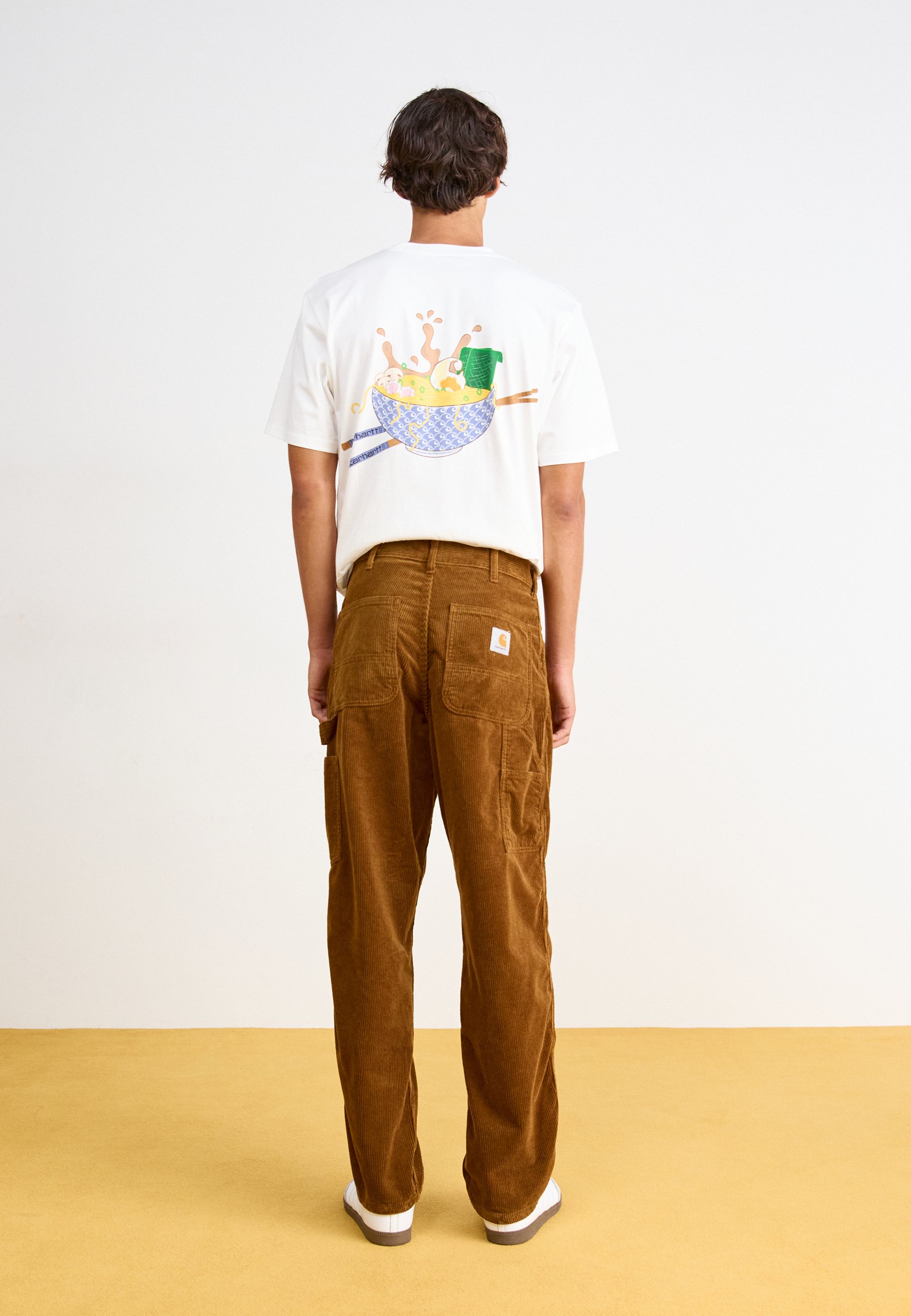 Carhartt WIP SINGLE KNEE PANT - Pantaloni - deep brown rinsed