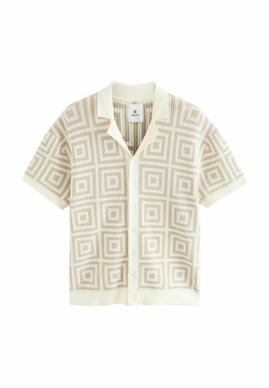 Next REGULAR FIT - SHORT SLEEVE GEOMETRIC PATTERN WITH CUBAN COLLAR 
 - Camicia - neutral