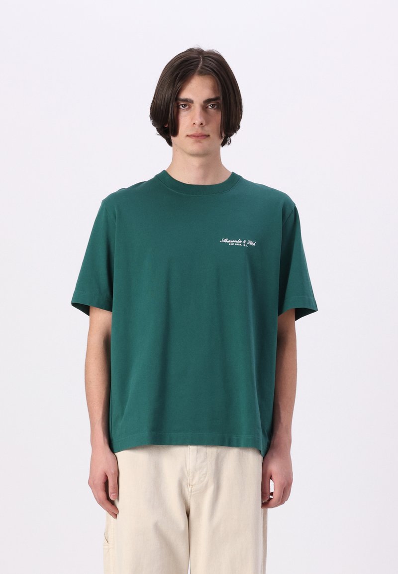 Abercrombie & Fitch Premium Polished Micro-Logo Tee - Basic póló - rainforest
