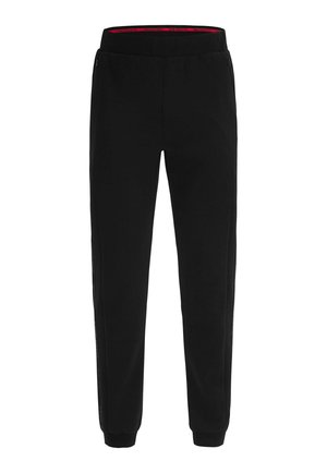 TRAININGS AUS INTERLOCK MIT SEITENTAPES - Jogginghose - black