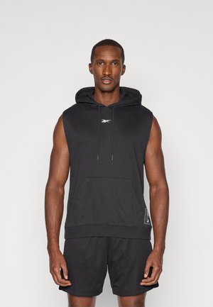 BASKETBALL SLEEVELESS HOODIE - Pulover s kapuco - black