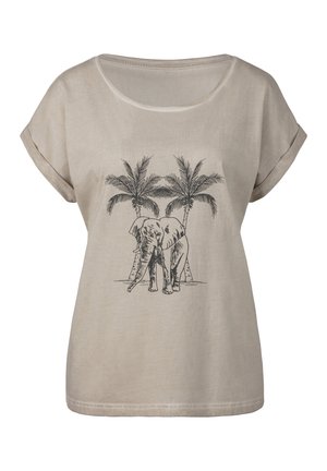 T-Shirt print - beige