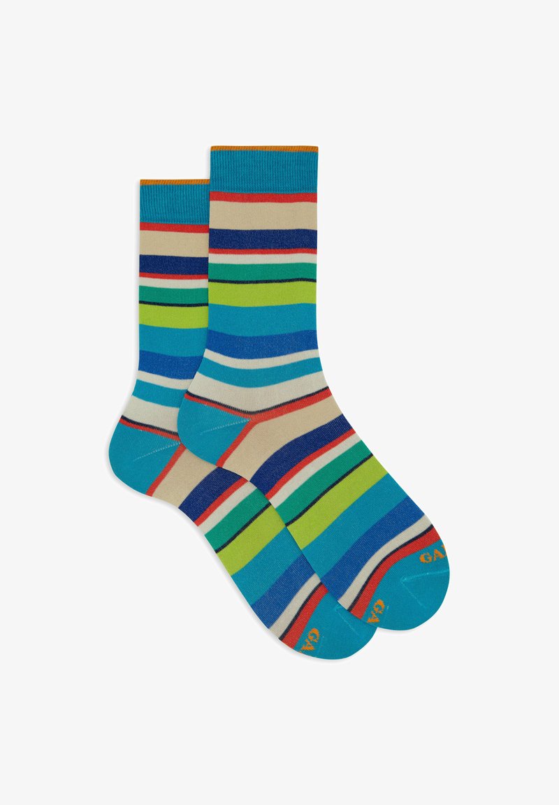 Gallo WITH STRIPES - Socken - turchese panna
