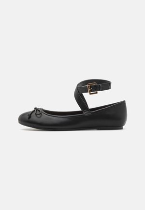 Bokapántos balerina cipők - black