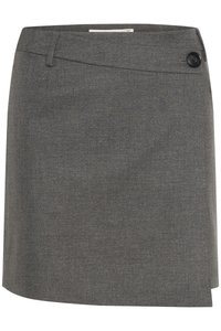 PAULA - Minirok - dark grey melange