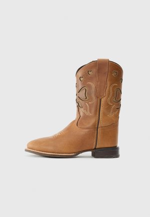 UNISEX - Cowboy- / bikerstøvler - cognac