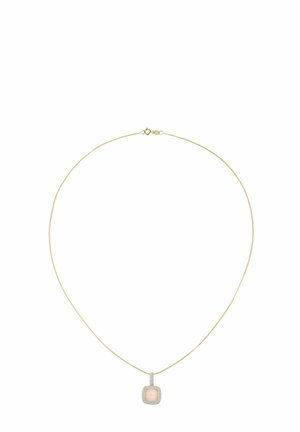 DIAMOND AND OPAL SQUARE - Verižica - yellow gold-coloured