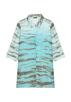 Fiorella Rubino, CAMICIA STAMPA ANIMALIER SFUMATA - Hemdbluse - azzurro