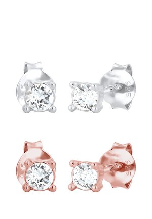 SPARKLING BASIC SET - MIT KRISTALLEN VON SWAROVSKI® - Earrings - rose gold-coloured