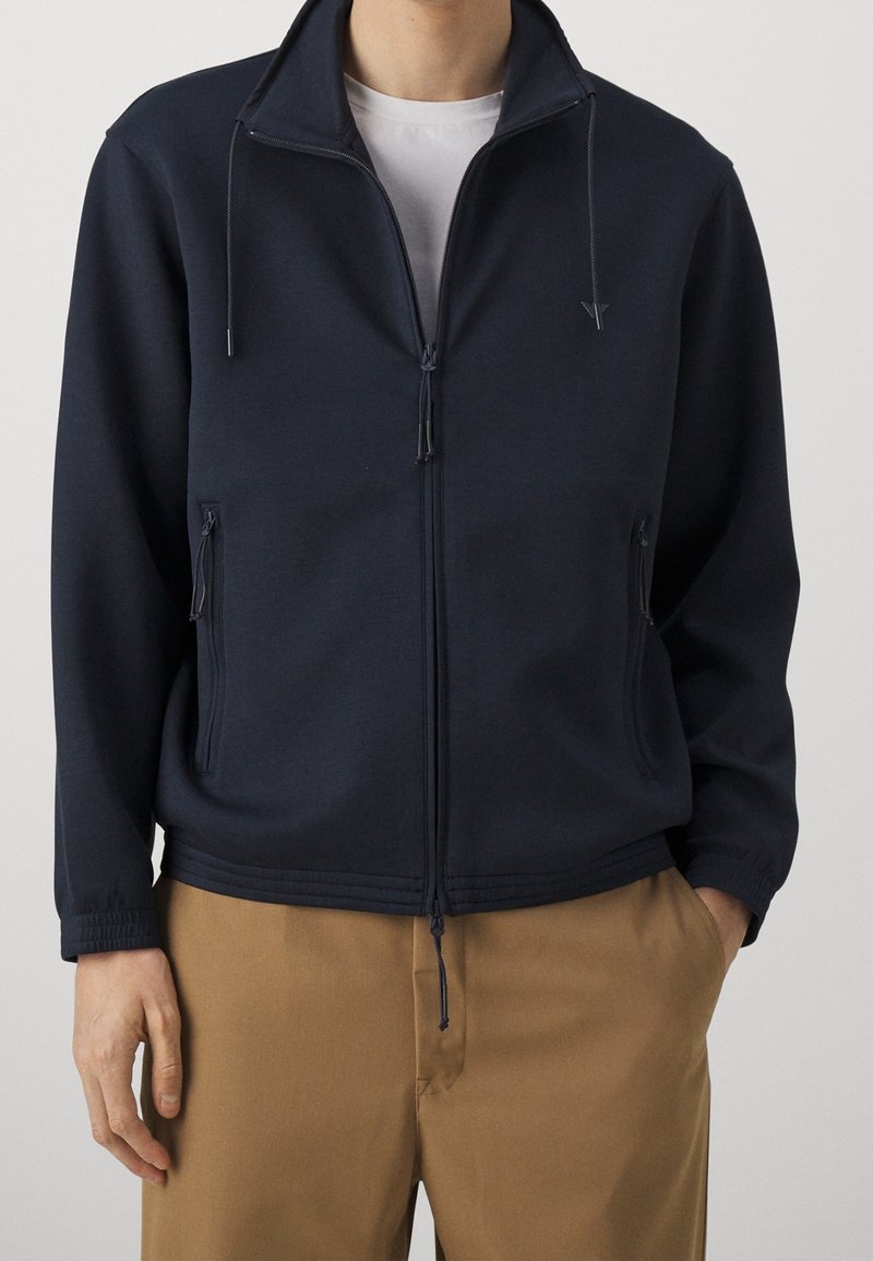 Emporio Armani Mikina na zip - dark blue