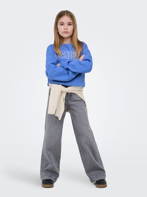 ONLY GIRLS MIT WEITEM BEIN KOGNEW MITTLERE TAILLE - Vaqueros a campana - light grey denim