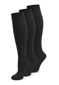 GENTS KNEE HIGH SOCKS 3 PACK - Kniestrümpfe - black