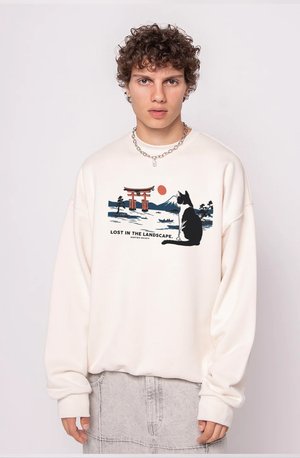 Kaotiko CREW LANDSCAPE UNISEX - Sweatshirt - ivory