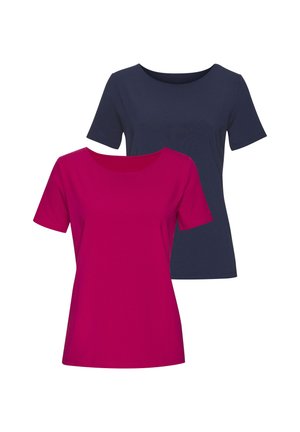 2 PACK - Základné tričko - hibiskus navy